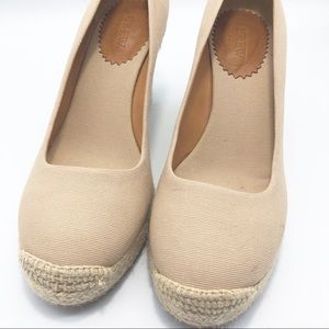 J. Crew Tan Espadrille Wedges